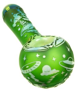 Alien Sandblasted Spoon Pipe