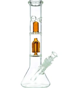 Amber 8 Arm Tree Perc Beaker Bong