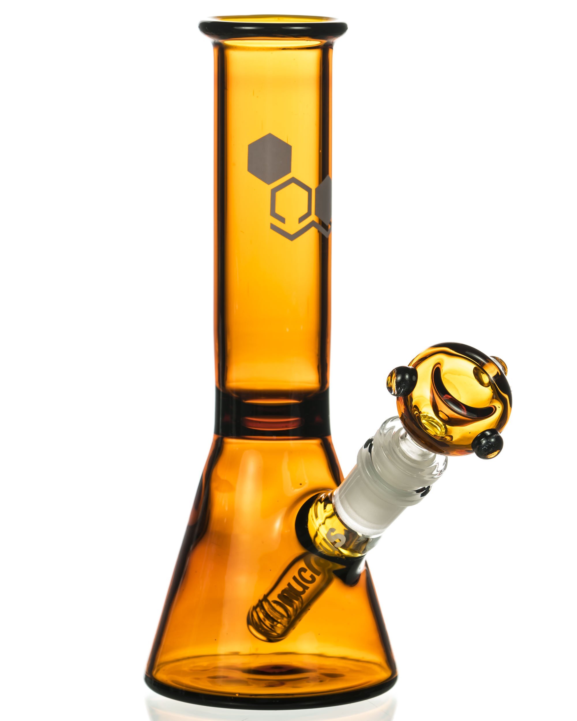 Amber "Basics" 8" Full Color Beaker Bong Amber "Basics" 8" Full Color Beaker Bong