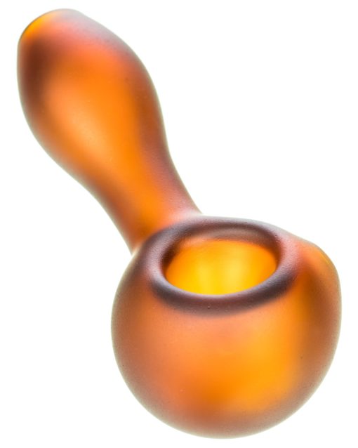 Amber "Lil Hitter" Frosted Spoon Pipe