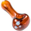 Amber Spoon Pipe with Raised Marbles