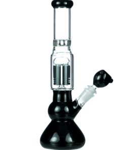 Black 11 Arm Tree Perc Water Pipe with Ice Catcher