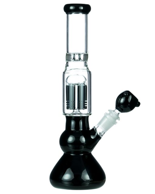 Black 11 Arm Tree Perc Water Pipe with Ice Catcher