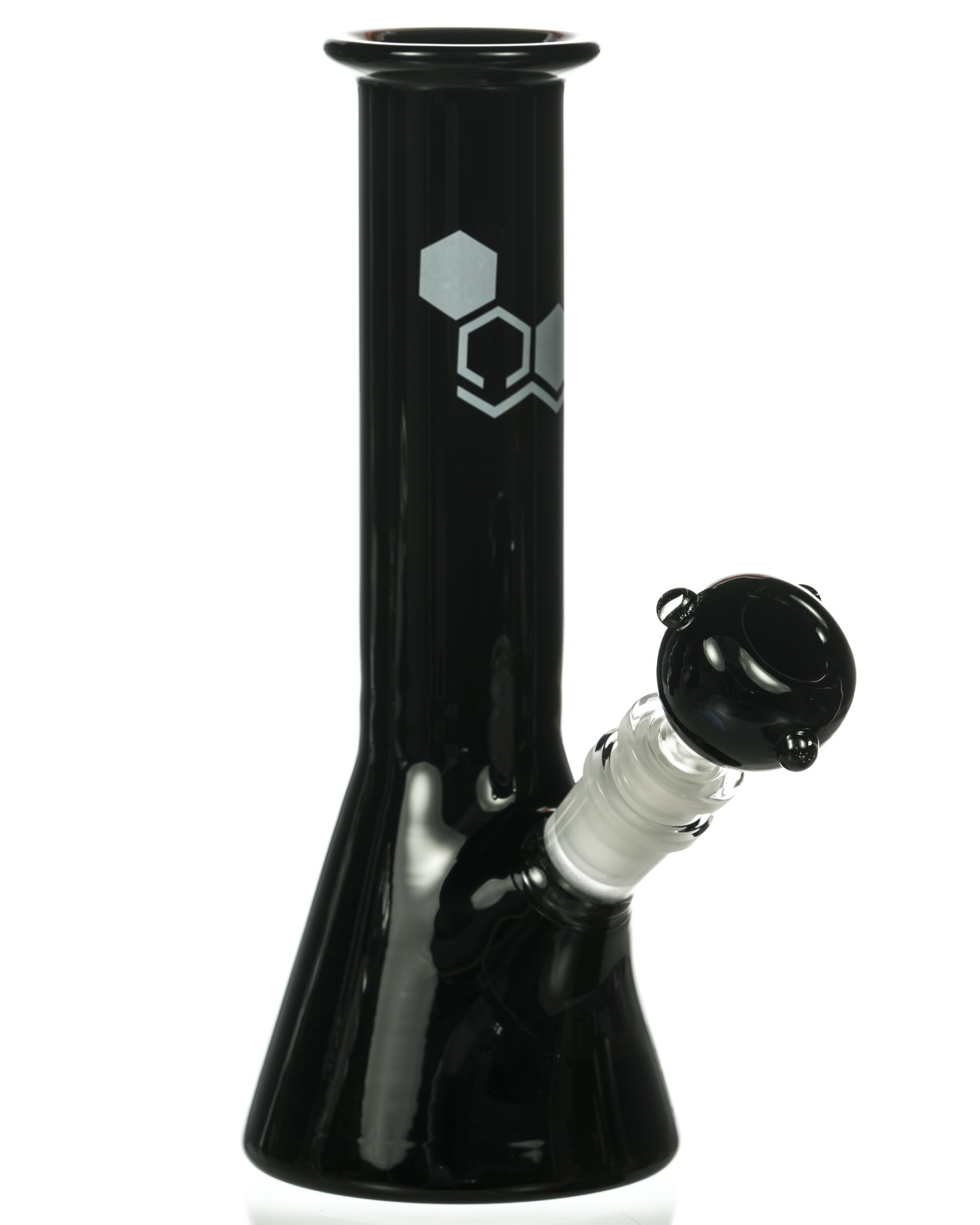 Black "Basics" 8" Full Color Beaker Bong Black "Basics" 8" Full Color Beaker Bong