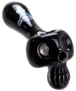 Black Bonehead Glass Pipe