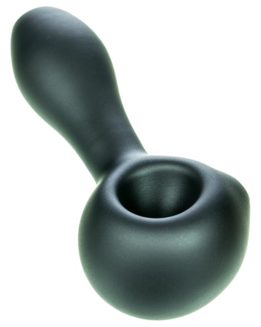 Black "Lil Hitter" Frosted Spoon Pipe