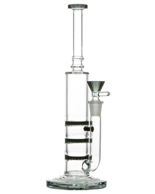 Black Skinny Triple Honeycomb Perc Water Pipe