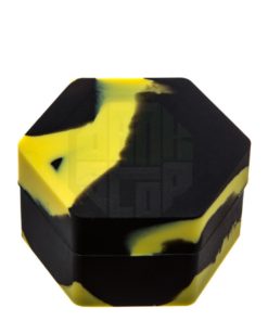 Black/Yellow Hexagon Silicone Jar