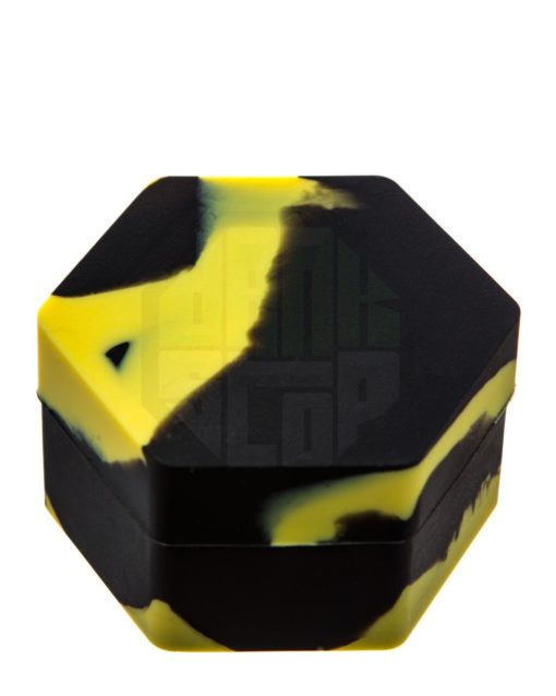 Black/Yellow Hexagon Silicone Jar