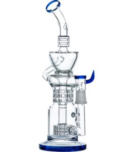 Blue Barrel Perc to Triple Ratchet Perc Klein Incycler