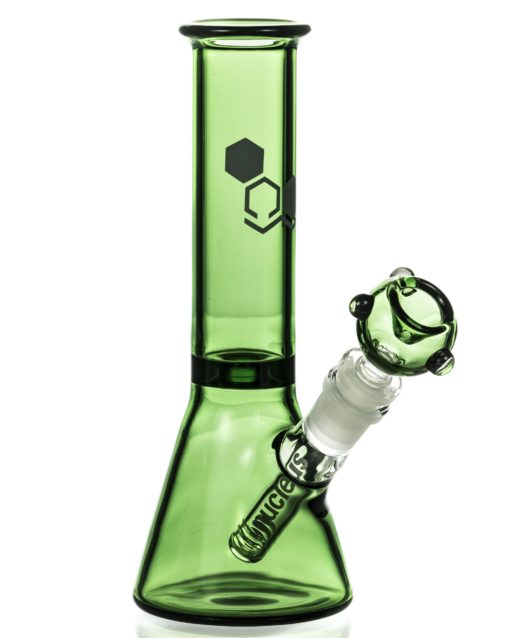 Green "Basics" 8" Full Color Beaker Bong