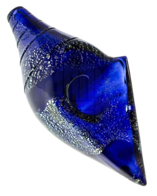 Blue Dichro Conch Shell Hand Pipe