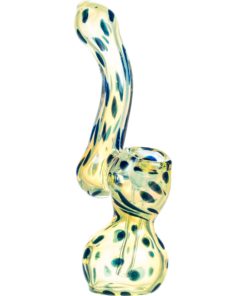 Blue Fumed Sherlock Bubbler with Spots