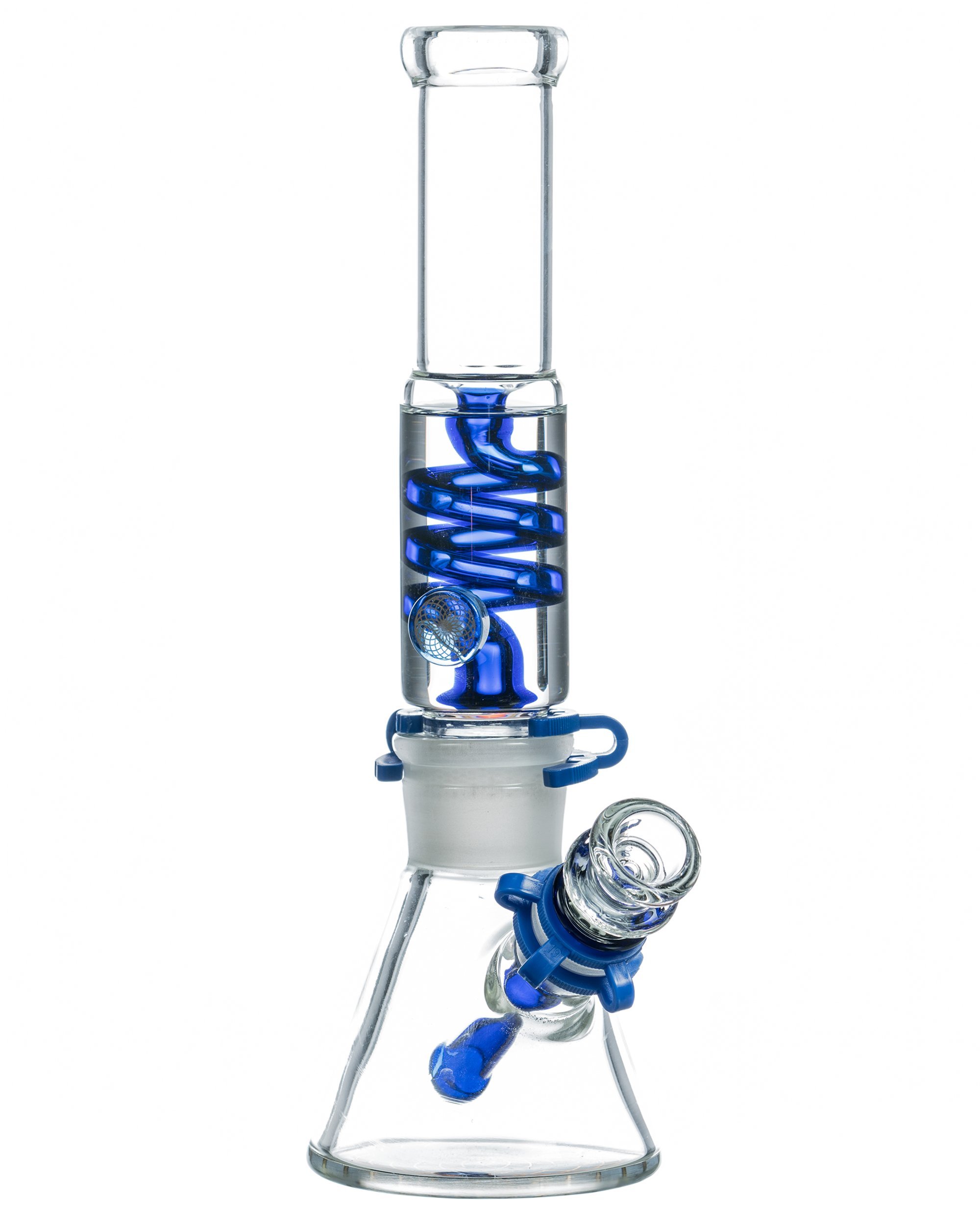 Glycerin Coil Beaker Bong with Gold Accents Dab Dude