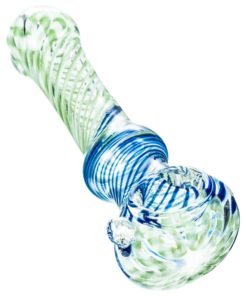 Blue Multi-Color Swirled Hand Pipe