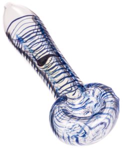 Blue Raked Hand Pipe