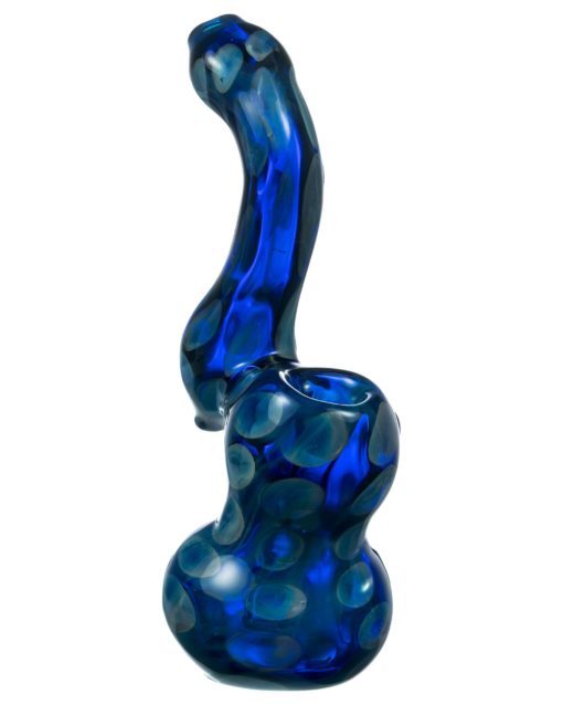 Blue Spotted Glass Sherlock Bubbler