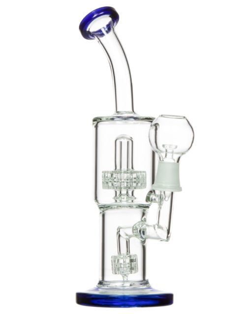 Blue Stereo Matrix to UFO Perc Dab Rig with Color Accents