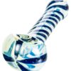 Blue Swirled Fumed Hand Pipe