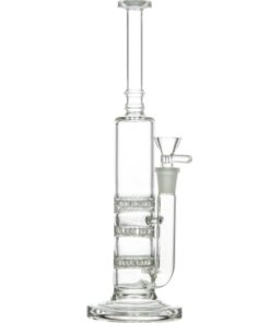 Clear Skinny Triple Honeycomb Perc Water Pipe