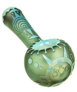 Crop Circle Sandblasted Spoon Pipe