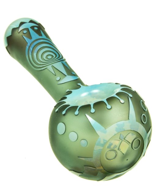 Crop Circle Sandblasted Spoon Pipe