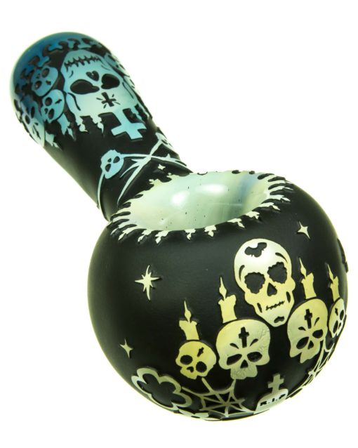 Day of the Dead Sandblasted Spoon Pipe