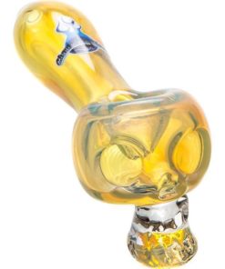 Fumed Bonehead Glass Pipe