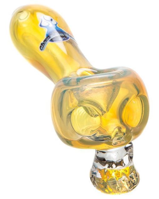 Fumed Bonehead Glass Pipe