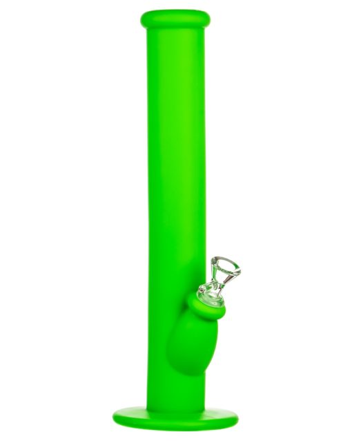 Green 14" Silicone Straight Tube Bong