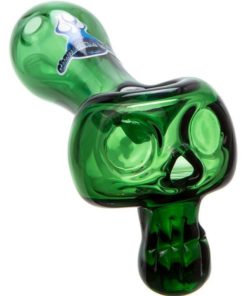 Green Bonehead Glass Pipe