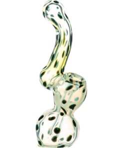 Green Fumed Sherlock Bubbler with Spots