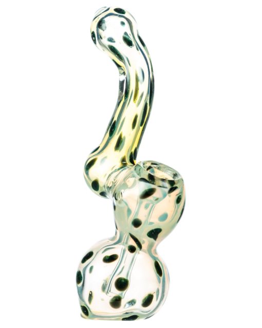 Green Fumed Sherlock Bubbler with Spots