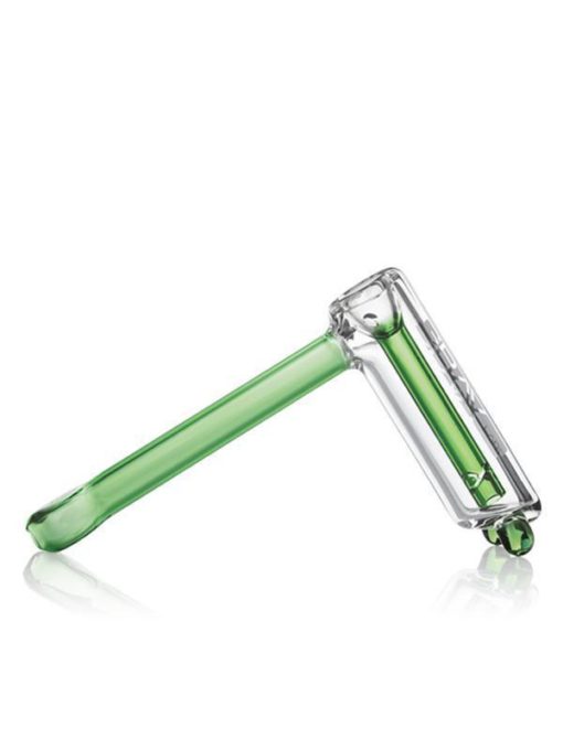 Green Hammer Style Bubbler with Colored Accents