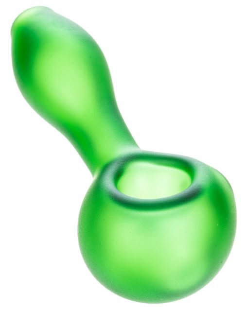 Green "Lil Hitter" Frosted Spoon Pipe