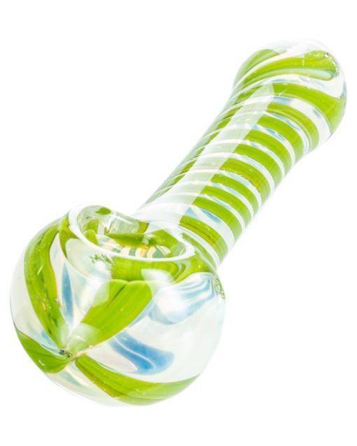 Green Swirled Fumed Hand Pipe