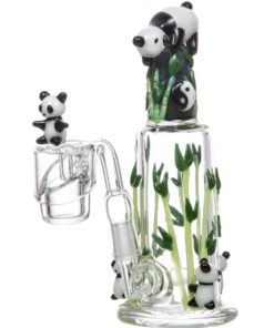 Male 10mm Panda Themed Mini Dab Rig