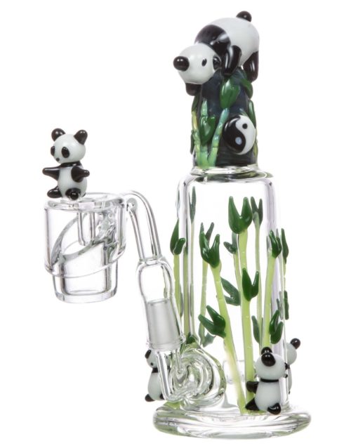 Male 10mm Panda Themed Mini Dab Rig