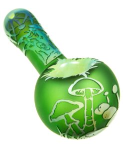 Mushroom Sandblasted Spoon Pipe