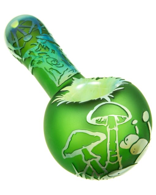 Mushroom Sandblasted Spoon Pipe