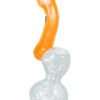 Orange Fritted Two-Tone Sherlock Bubbler