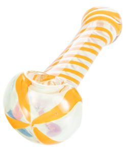 Orange Swirled Fumed Hand Pipe