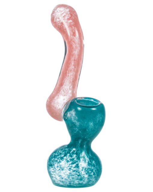 Pink Fritted Two-Tone Sherlock Bubbler