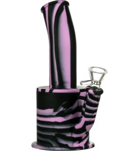 Purple & Black Silicone Oil Can Bong