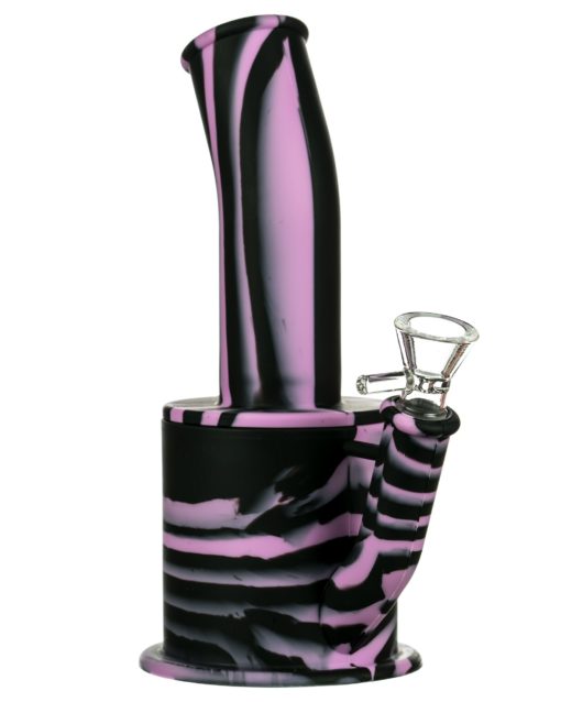 Purple & Black Silicone Oil Can Bong