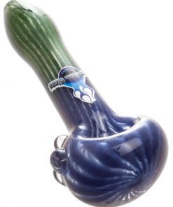 Purple Faded Frit Ribbed Pipe