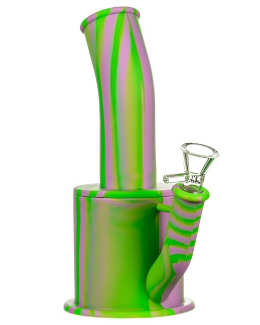 Purple & Green Silicone Oil Can Bong