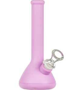 Purple Skinny Neck Silicone Beaker Bong