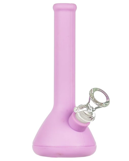 Purple Skinny Neck Silicone Beaker Bong