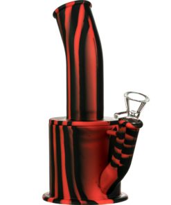 Red & Black Silicone Oil Can Bong